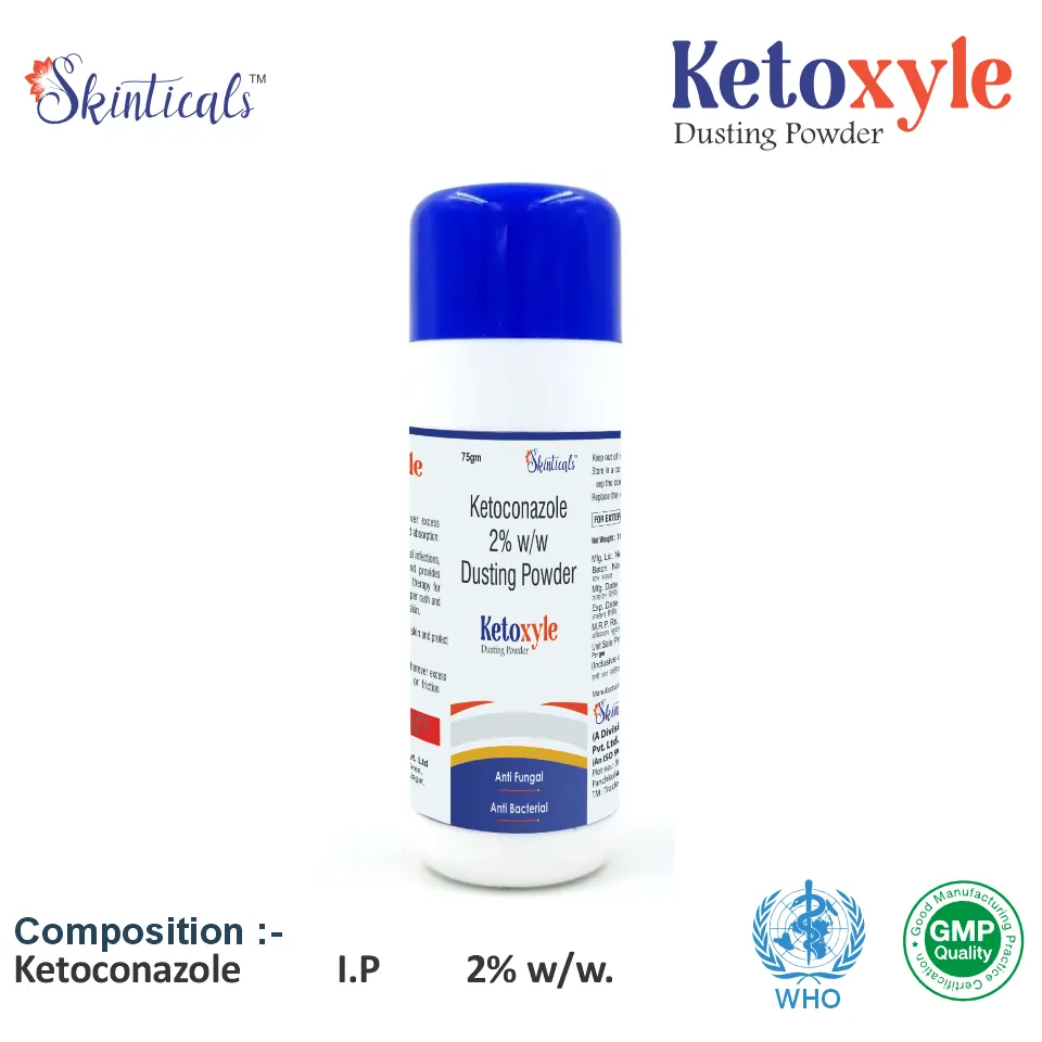 Ketoconazole 2% Dusting Powder at the best price in PCD Pharma Franchise for fungal skin infections and pruritus.